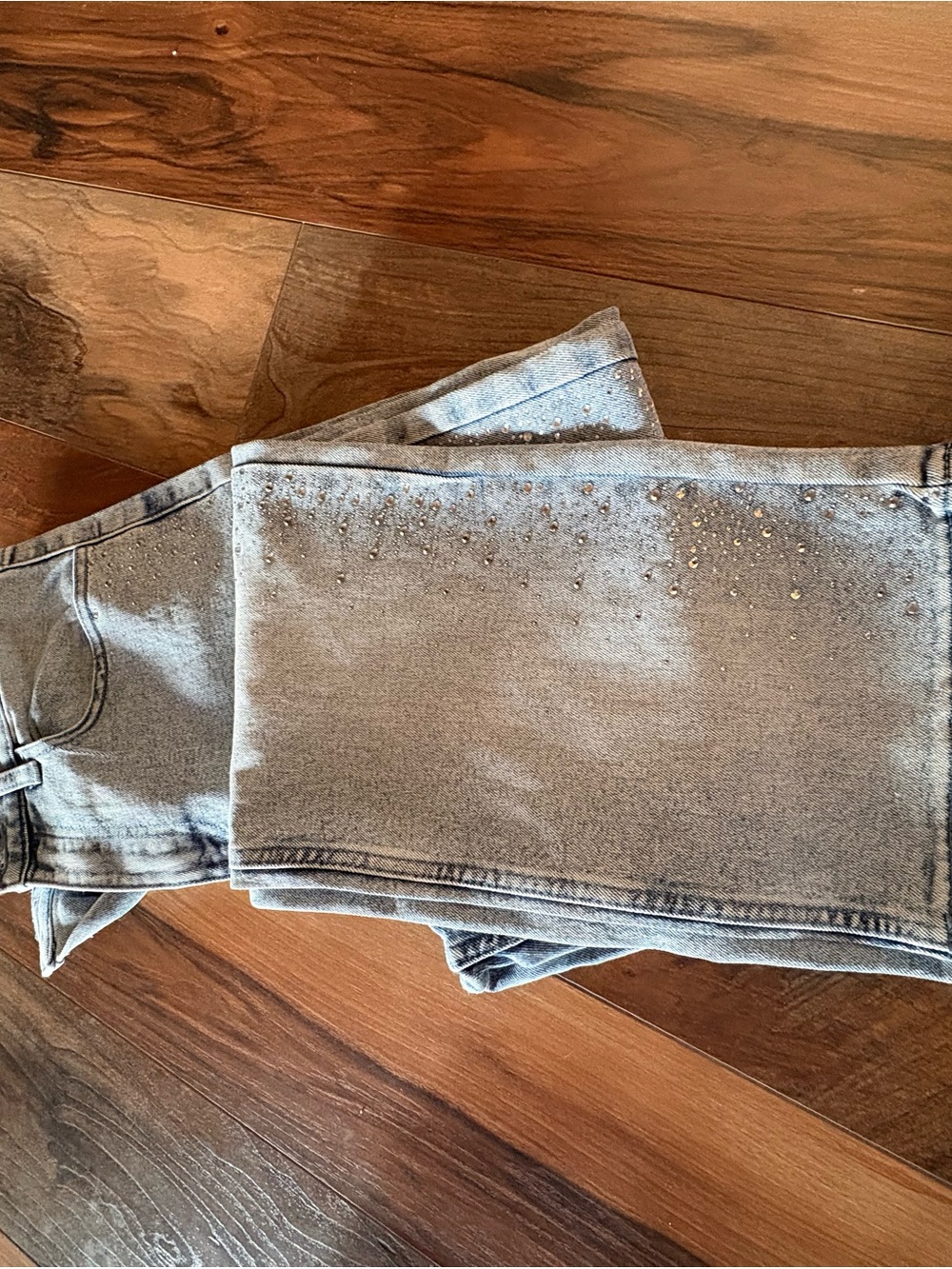 George Light Blue Denim Jeans with Sparkle